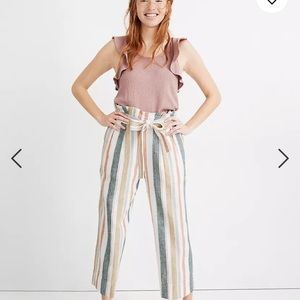 Madewell Tie-Waist Huston Pull-On Crop Pants